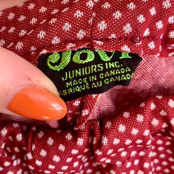 Vintage 1970s Jovy Polka Dot Two-Piece Pantsuit Set Flare Pants– Made in Canada - Picture 5 of 5